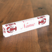 レッドメインロブスターサンダーコーブ デスクネームプレート (側面)