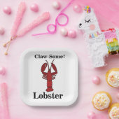 レッドメインロブスターシーフードお祝いサマーパーティー ペーパープレート (パーティー)