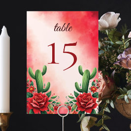 レッドメキシコスタイルキンセアニラ テーブルナンバー