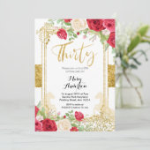 レッドメキシコフェスタフローラ30歳の誕生日 招待状 (スタンド正面)