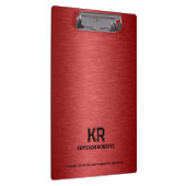 レッドメタリックカスタムテクスチャ文字 クリップボード (右)