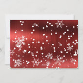 レッドメタリックサンタスノーフォトクリスマスカード シーズンカード (裏面)