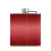 レッドメタリックブラッシュアルミニウムルック フラスク (裏面)