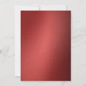 レッドメタリック卒業ハット卒業パーティー 招待状 (裏面)