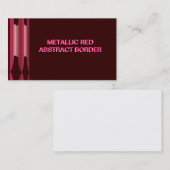 レッドメタリック縁どビジネスカードテンプレート 名刺 (正面/裏面)