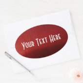 レッドメタリンシェン 楕円形シール (封筒)