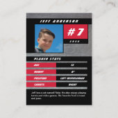 レッドメタルアイスホッケートレーディングカード コーリングカード (裏面)