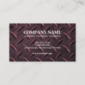 レッドメタルテクスチャカスタム建築作業者 名刺 (裏面)