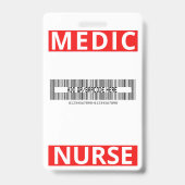 レッドメディカルプリントナース名前をカスタムする社員 バッジ (裏面)
