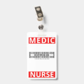 レッドメディカルプリントナース名前をカスタムする社員 バッジ (クリップ付き裏面)