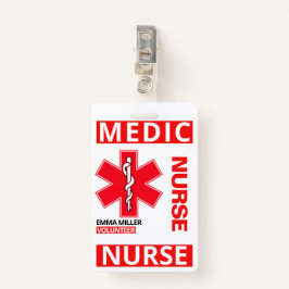 レッドメディカルプリントナース名前をカスタムする社員 バッジ