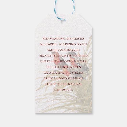 レッドメドウラルク ギフトタグ (裏面)