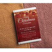レッドメリーエレガントクリスマスパーティの招待状 シーズンカード