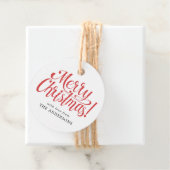 レッドメリークリスマスギフトラベル フェイバータグ (インサイチュ)