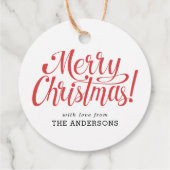 レッドメリークリスマスギフトラベル フェイバータグ (裏面)