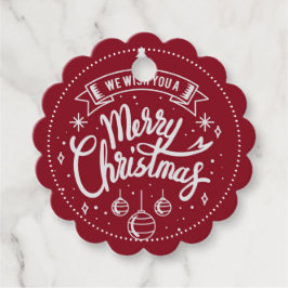 レッドメリークリスマスギフトラベル フェイバータグ