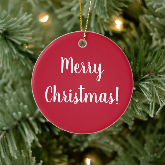 レッドメリークリスマスクリスマス2022タイポグラフィ セラミックオーナメント (ツリー)