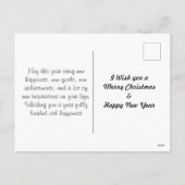 レッドメリークリスマスグラフィティホリディハガキ シーズンポストカード (裏面)