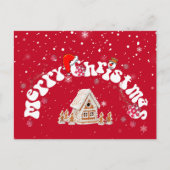 レッドメリークリスマスグラフィティホリディハガキ シーズンポストカード (正面)