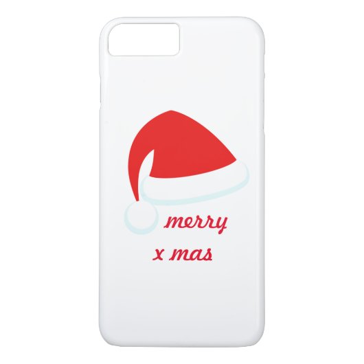 レッドメリークリスマスサンタ・ハットiPhone 7 Case-Mate iPhoneケース (裏面)