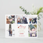 レッドメリークリスマスシックトレンディーコラージュ5枚の写真 (スタンド正面)