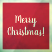 レッドメリークリスマスタイポグラフィスクリプトフェスティバル ウィンドウサイン (シート3)