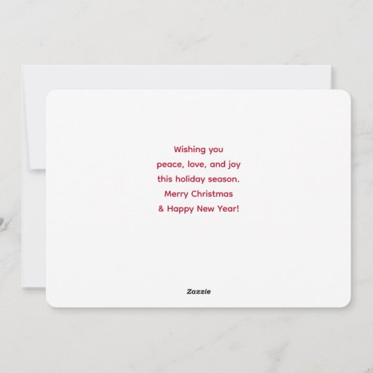 レッドメリークリスマスタイポグラフィフェスティバルフォント シーズンカード (裏面)