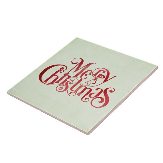 レッドメリークリスマスタイポグラフィフェスティバルフォント タイル (側面)