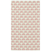 レッドメリークリスマスタイポグラフィフェスティバルフォント テーブルクロス (正面)