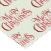 レッドメリークリスマスタイポグラフィフェスティバルフォント テーブルクロス (アングル)