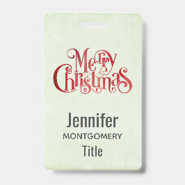 レッドメリークリスマスタイポグラフィフェスティバルフォント バッジ