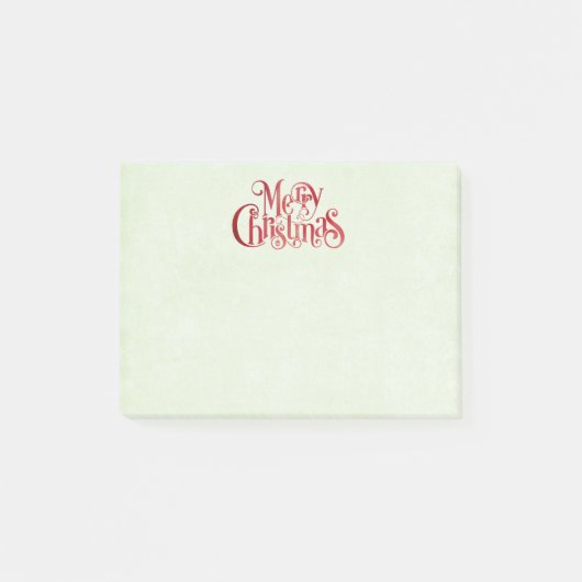 レッドメリークリスマスタイポグラフィフェスティバルフォント ポストイット (正面)