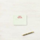 レッドメリークリスマスタイポグラフィフェスティバルフォント ポストイット (デスク上)