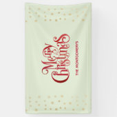 レッドメリークリスマスタイポグラフィフェスティバルフォント 横断幕 (縦)