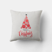 レッドメリークリスマスツリースターズホリデー クッション (裏面)