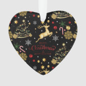 レッドメリークリスマスツリー オーナメント (正面)