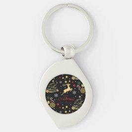 レッドメリークリスマスツリー キーホルダー