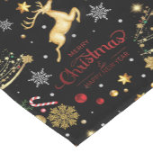レッドメリークリスマスツリー ショートテーブルランナー (コーナー)