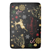 レッドメリークリスマスツリー バスマット (正面縦)