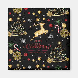 レッドメリークリスマスツリー マグネット