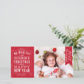 レッドメリークリスマスハッピーニューイヤーカード シーズンカード (スタンド正面)