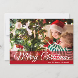 レッドメリークリスマスフォトカード シーズンカード