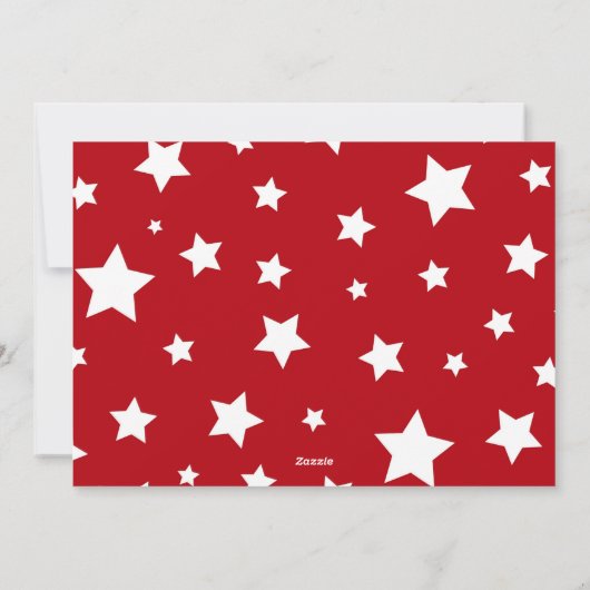 レッドメリークリスマスフォトカード シーズンカード (裏面)