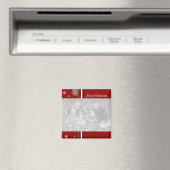 レッドメリークリスマスフォトマグネット マグネット (インサイチュ (食洗機))