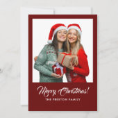 レッドメリークリスマスフォト シーズンカード (正面)