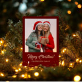 レッドメリークリスマスフォト シーズンカード