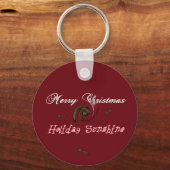 レッドメリークリスマスホリデーサンシャインウィッシュ.png キーホルダー (正面)