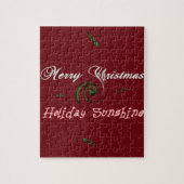 レッドメリークリスマスホリデーサンシャインウィッシュ.png ジグソーパズル (縦)