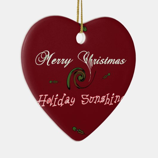 レッドメリークリスマスホリデーサンシャインウィッシュ.png セラミックオーナメント (右)