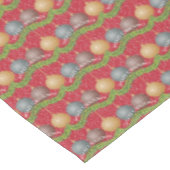 レッドメリークリスマスボールオーナメントパターン テーブルクロス (アングル)